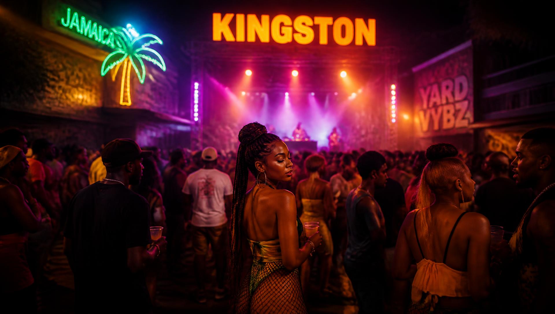 Jamaican nightlife crowd at an event