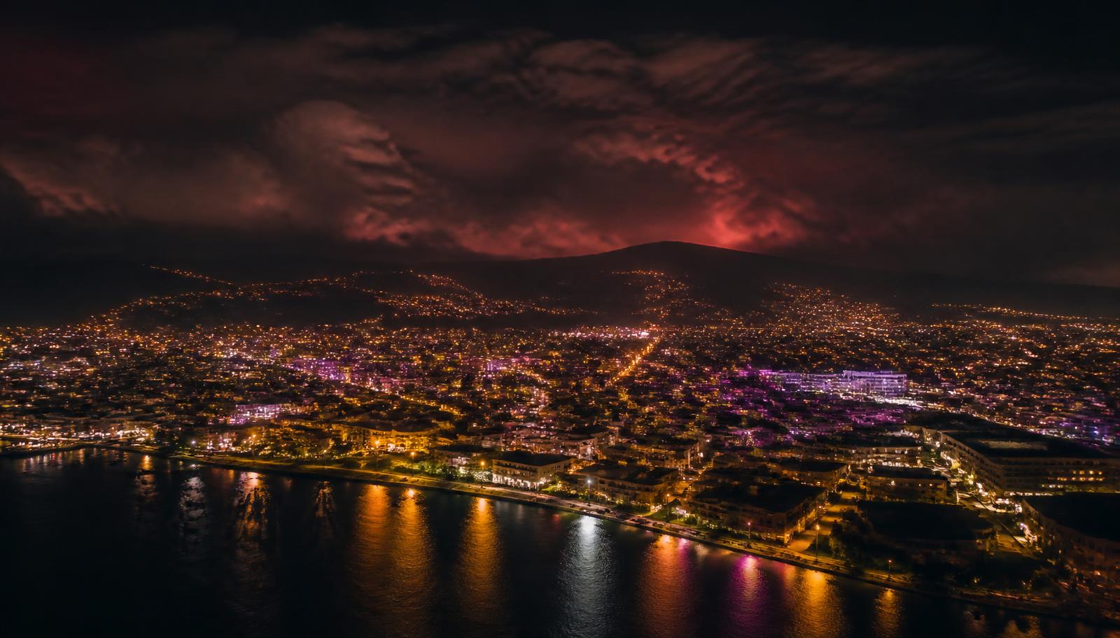 Kingston, Jamaica at night